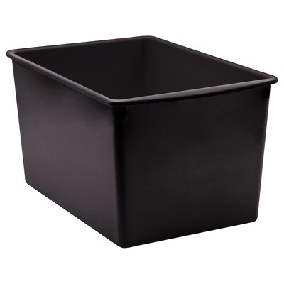Teacher Created Resources® Plastic Multi-Purpose Bin, 14 x 9.25 x 7.5, Black, Pack of 3 (TCR20427