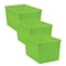 Teacher Created Resources® Plastic Multi-Purpose Bin, 14 x 9.25 x 7.5, Lime, Pack of 3 (TCR20429-