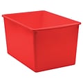 Teacher Created Resources® Plastic Multi-Purpose Bin, 14 x 9.25 x 7.5, Red, Pack of 3 (TCR20432-3