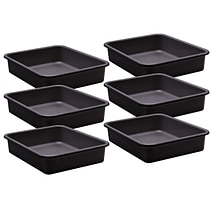 Teacher Created Resources® Plastic Letter Tray, 14 x 11.5 x 3, Black, Pack of 6 (TCR20434-6)