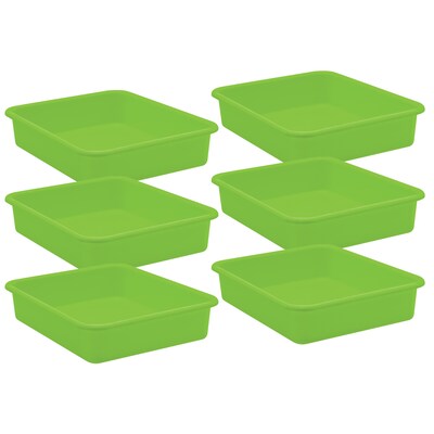 Teacher Created Resources® Plastic Letter Tray, 14 x 11.5 x 3, Lime, Pack of 6 (TCR20436-6)