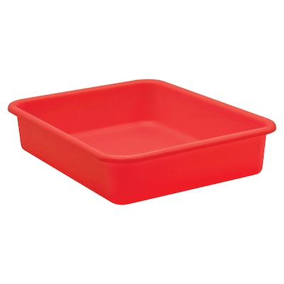 Teacher Created Resources® Plastic Letter Tray, 14" x 11.5" x 3", Red, Pack of 6 (TCR20438-6)