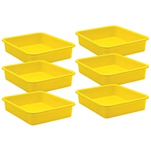 Teacher Created Resources® Plastic Letter Tray, 14 x 11.5 x 3, Yellow, Pack of 6 (TCR20440-6)