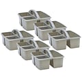 Teacher Created Resources® Plastic Storage Caddy, 9 x 9.25 x 5.25, Gray, Pack of 6 (TCR20441-6)