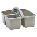 Teacher Created Resources® Plastic Storage Caddy, 9 x 9.25 x 5.25, Gray, Pack of 6 (TCR20441-6)