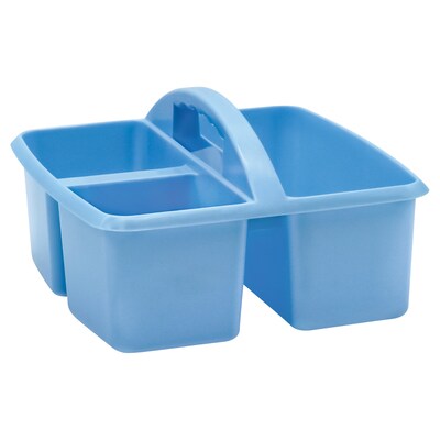 Teacher Created Resources® Plastic Storage Caddy, 9 x 9.25 x 5.25, Light Blue, Pack of 6 (TCR2044