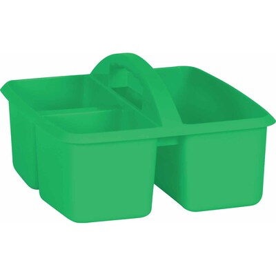 Teacher Created Resources® Plastic Storage Caddy, 9" x 9.25" x 5.25", Green, Pack of 6 (TCR20904-6)