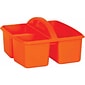 Teacher Created Resources® Plastic Storage Caddy, 9" x 9.25" x 5.25", Orange, Pack of 6 (TCR20907-6)