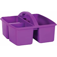 Teacher Created Resources® Plastic Storage Caddy, 9 x 9.25 x 5.25, Purple, Pack of 6 (TCR20909-6)