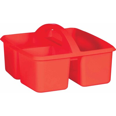 Teacher Created Resources® Plastic Storage Caddy, 9 x 9.25 x 5.25, Red, Pack of 6 (TCR20910-6)