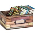 Teacher Created Resources Vinyl Storage Bin, 8 x 11 x 5, Reclaimed Wood Design, Pack of 2 (TCR209