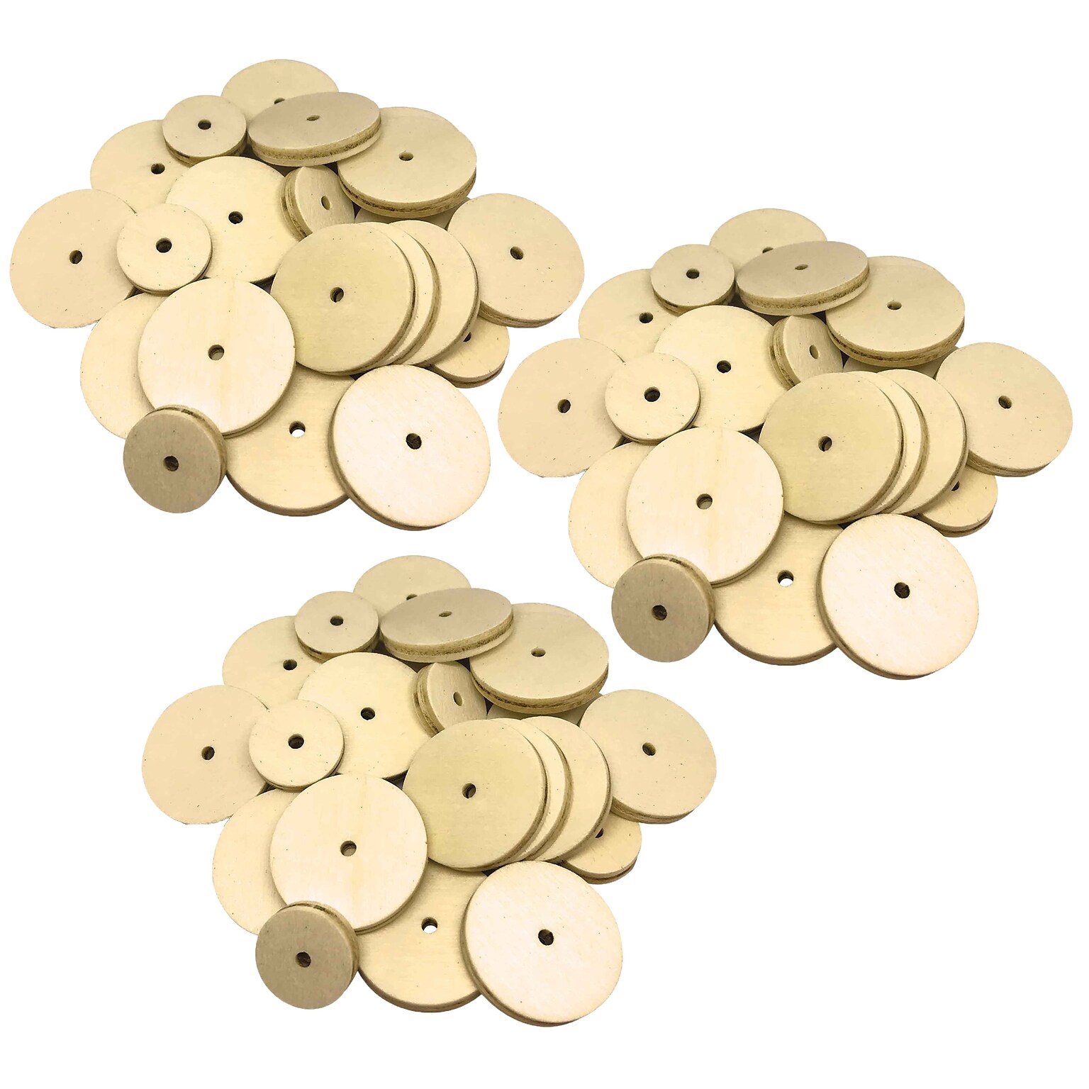 Teacher Created Resources STEM Basics: Wooden Wheels, 60/Pack, 3 Packs/Bundle (TCR20940-3)