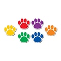 Teacher Created Resources Colorful Paw Prints Magnetic Accents, 18 Per Packs, 3 Packs (TCR77207-3)