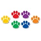 Teacher Created Resources® Colorful Paw Prints Magnetic Accents, Assorted Colors, 18 Per Packs, 3 Packs (TCR77207-3)