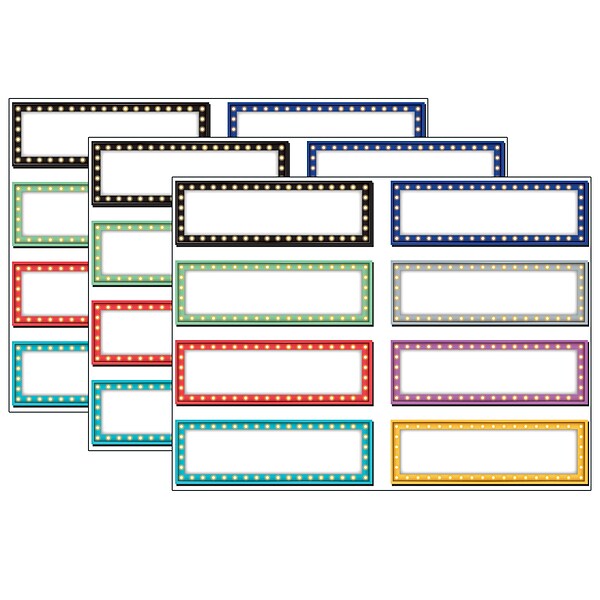 Teacher Created Resources® Marquee Labels Magnetic Accents, Assorted Colors, 20 Per Pack, 3 Packs (TCR77284-3)