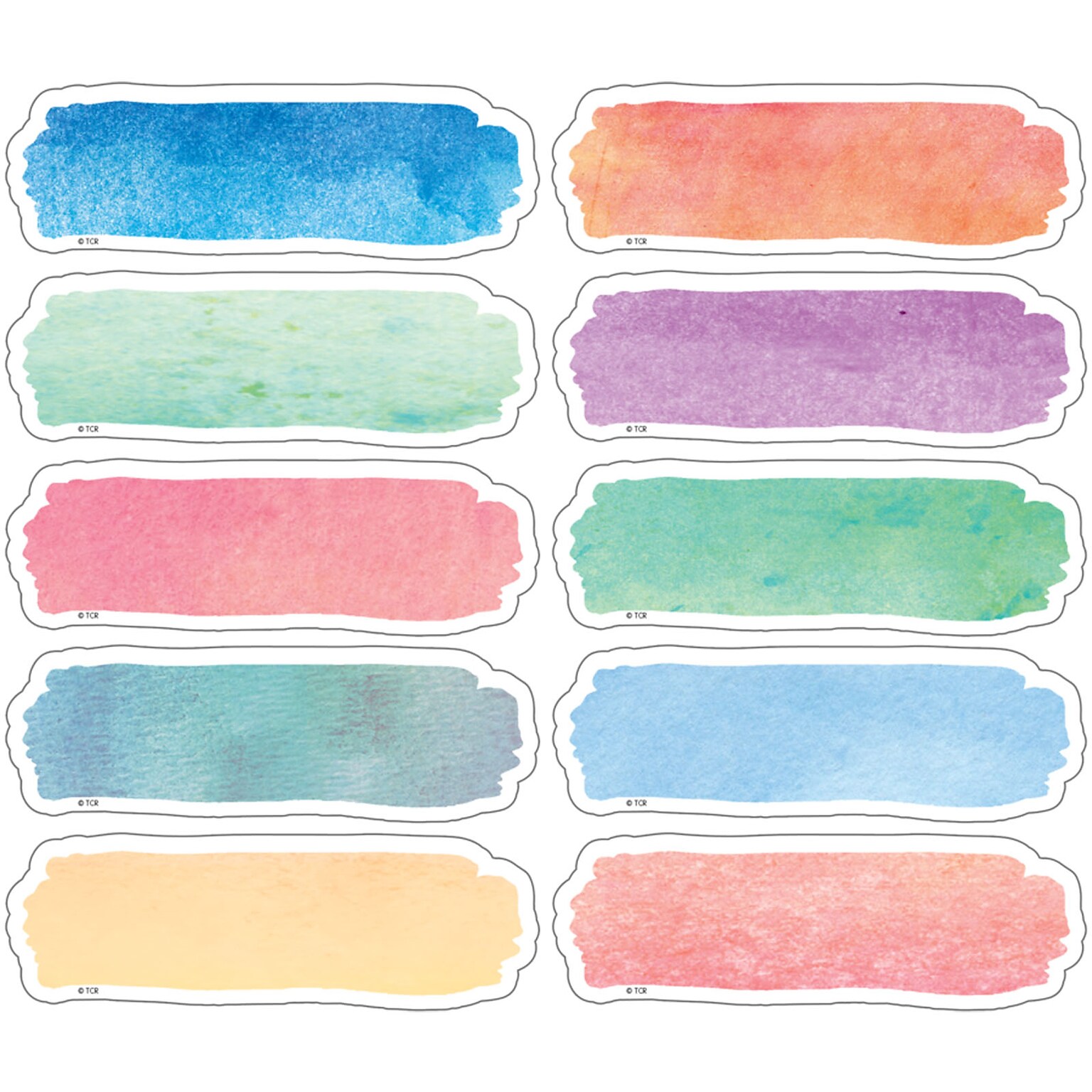 Teacher Created Resources Watercolor Labels Magnetic Accents, Assorted Colors, 20 Per Pack, 3 Packs (TCR77362-3)