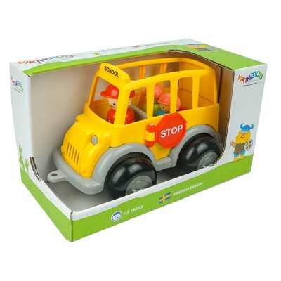 VikingToys Midi School Bus with Driver & Pupils, 1-5 Years (VKT81236)