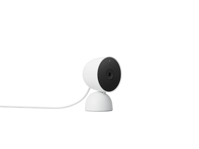 Google Nest GA01998-US Wired Indoor Camera with Motion Detection and Night Vision, White