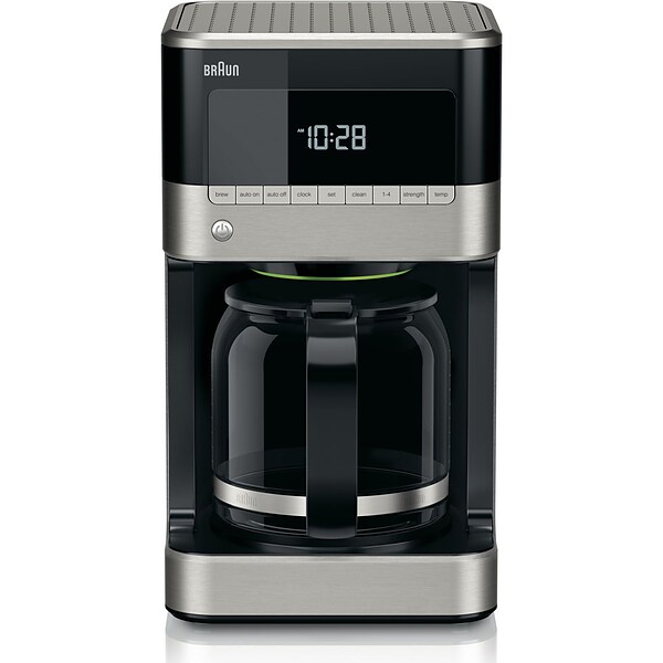 Coffee Maker, 4 Cup, Black, Steel, Brentwood TS-213BK