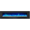 Cambridge 78 Wall-Mount Electric Fireplace in Black with Multi-Color Flames and Crystal Rock Display (CAM78WMEF-1BLK)