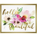 Linden Avenue Wall Art HELLO BEAUTIFUL LAYERED FLORAL 20 x 16 (AVE10381)