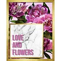 Linden Avenue Wall Art LOVE AND FLOWERS MARBLE AND WATERCOLOR PEONIES 11 x 14 (AVE10389)