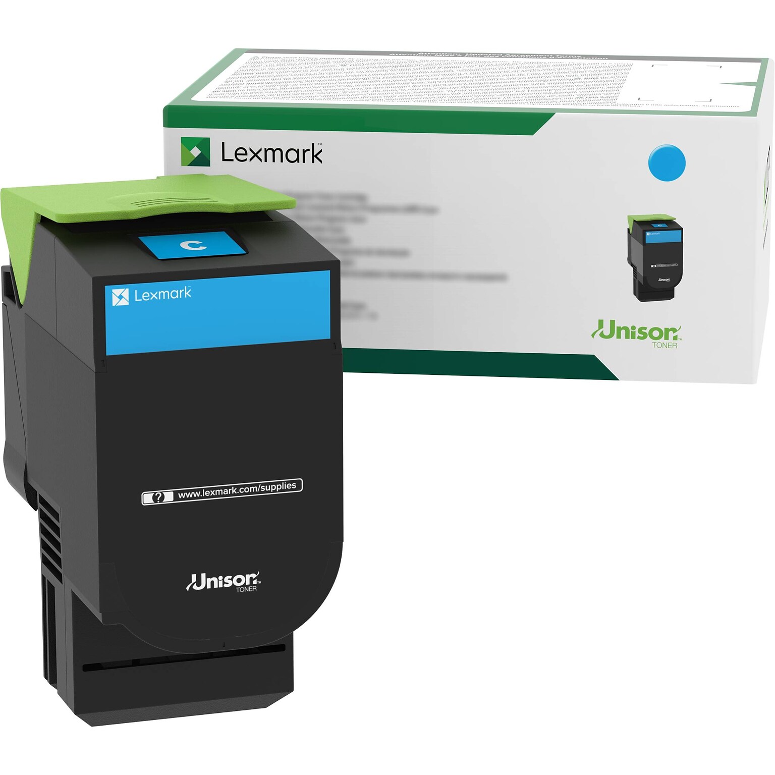 Lexmark 801 Cyan Extra High Yield Toner Cartridge, Prints Up to 4,000 Pages (80C1XC0)
