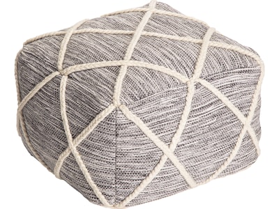 Anji Mountain Fabric Pouf Ottoman, Gray (AMBPF053-2014)