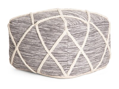 Anji Mountain Fabric Pouf Ottoman, Gray (AMBPF053-2014)