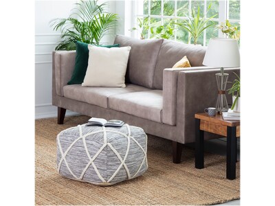 Anji Mountain Fabric Pouf Ottoman, Gray (AMBPF053-2014)