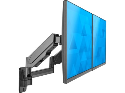 Mount-It! Adjustable Dual Monitor Wall Mount, Up to 32", Black (MI-1766B)