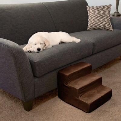PETMAKER Foam Pet Steps 12"H x 15"W, Brown (M320212)