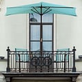 Pure Garden 9 Half Round Patio Umbrella Blue (M150053)