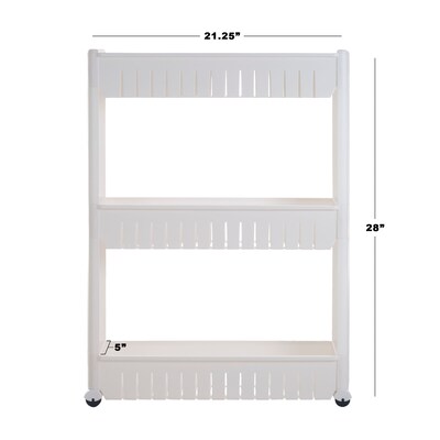 Everyday Home Rolling Storage Cart White (M050011)