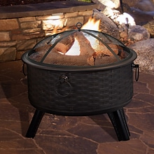 Pure Garden 26 Round Fire Pit Black (M150075)