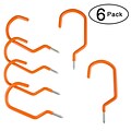 Stalwart 8.5 Large Ceiling or Wall Hooks Steel Orange 6-Pack (M220017)