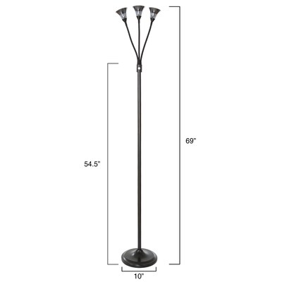 Lavish Home LED Floor Lamp Black (M100018)