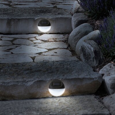 Pure Garden LED Solar Path Lights 4-Pack, Black (M150036)