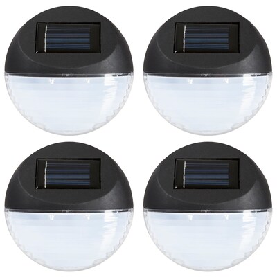 Pure Garden LED Solar Path Lights 4-Pack, Black (M150036)