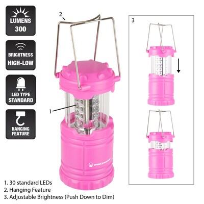 Wakeman Outdoors LED Lantern Pink (M570036)