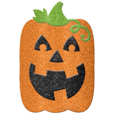 Amscan Jack-o-Lantern Glitter Yard Sign, 22 x 15, Foam, 2/Pack (190535)