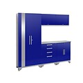 NewAge Performance 2.0 Blue 6 Piece Storage Cabinet Set, Stainless Steel Worktop (53750)