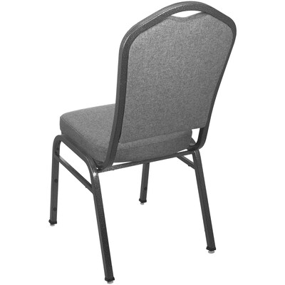 Advantage Premium Charcoal Gray Crown Back Banquet Chair, 25 Pack (CBMW-211), Grey | Quill