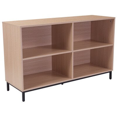 Flash Furniture HERCULES Series 29.5H 4-Shelf Bookcase, Oak Laminate (NANJH1764)