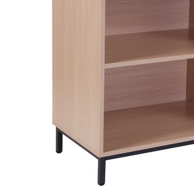 Flash Furniture HERCULES Series 29.5"H 4-Shelf Bookcase, Oak Laminate (NANJH1764)