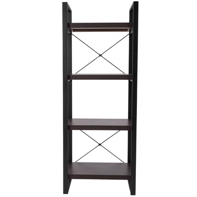 Flash Furniture HERCULES Series 62"H 4-Shelf Etagere Bookcase, Charcoal (NANJH1734)