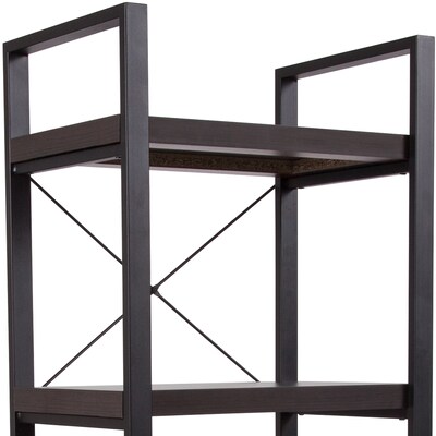 Flash Furniture HERCULES Series 62"H 4-Shelf Etagere Bookcase, Charcoal (NANJH1734)