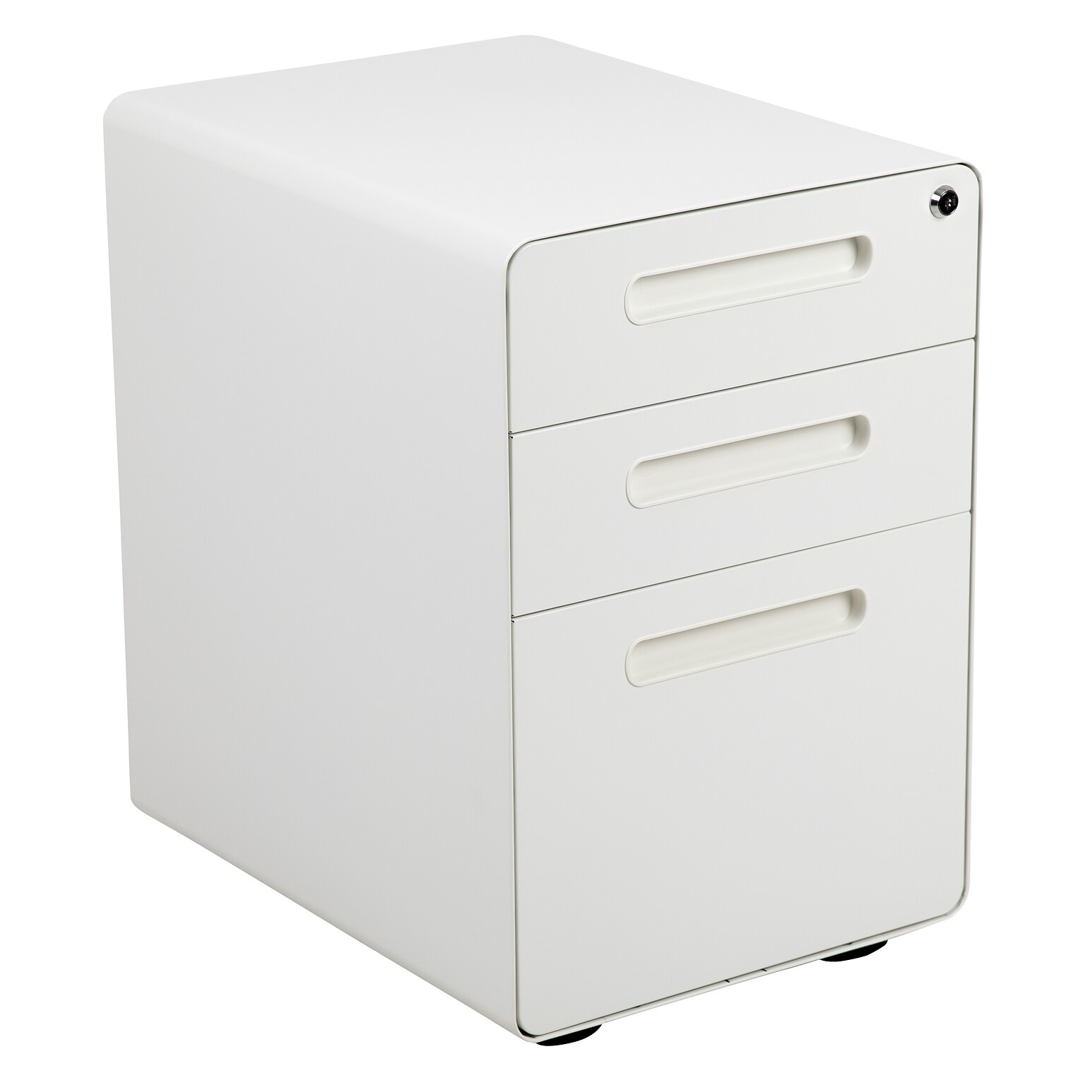 Flash Furniture Wren 3-Drawer Mobile Vertical File Cabinet, Legal/Letter Size, Lockable, 24H x 16W x 21D, White (HZ-AP53501W)