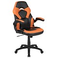 Flash Furniture X10 Ergonomic LeatherSoft Swivel Gaming Chair, Orange/Black (CH00095OR)