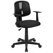 Flash Furniture Flash Fundamentals Ergonomic Mesh Swivel Mid-Back Task Office Chair, Black (LF134ABK